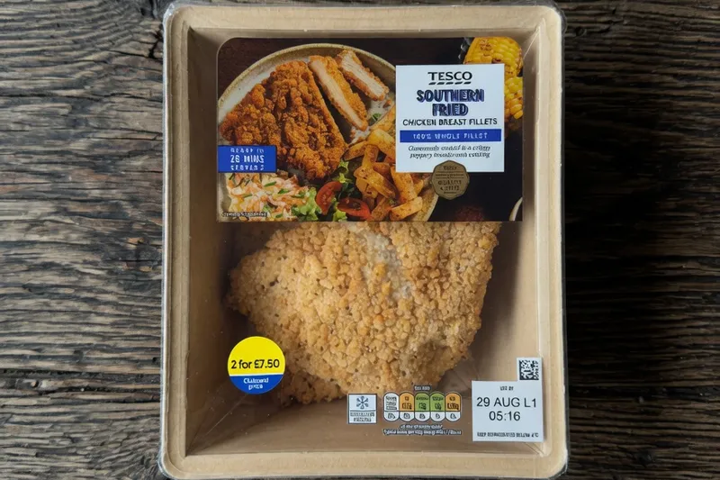 Tesco Southern Fried Chicken Breast Fillets (350g) pack photo